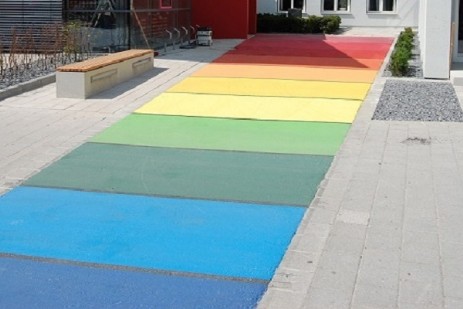 Farbskala Asphaltfarbe als Weg Farbfächer Asphaltfarbe